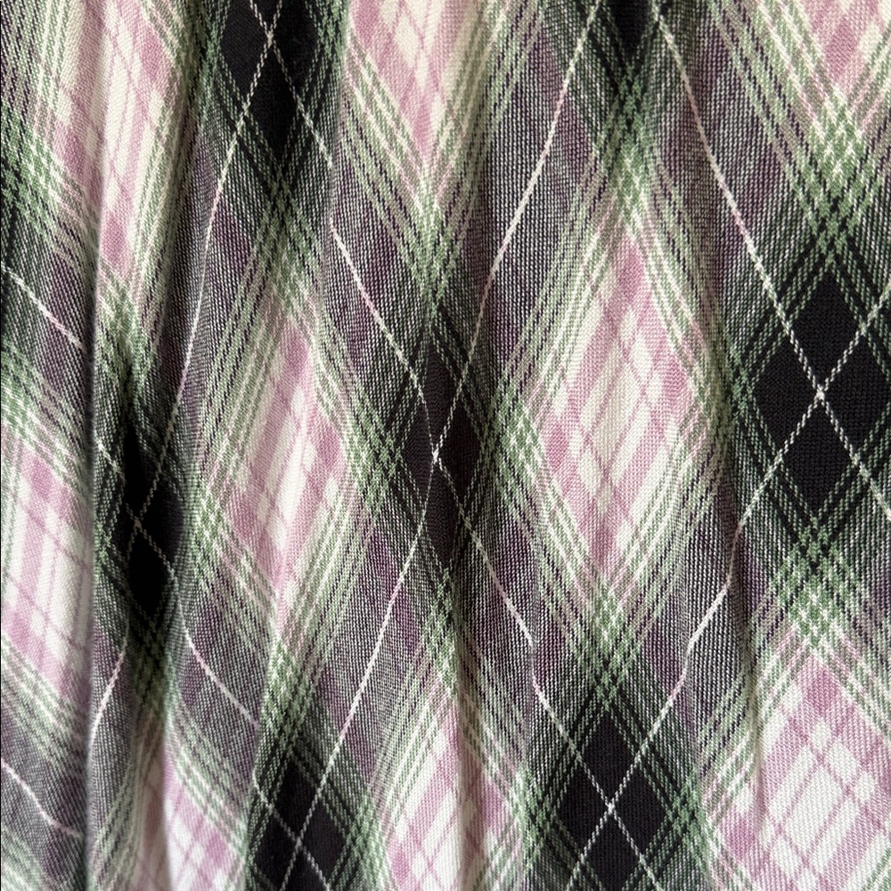 Women's Black and Plaid Top - Picture 6 of 8